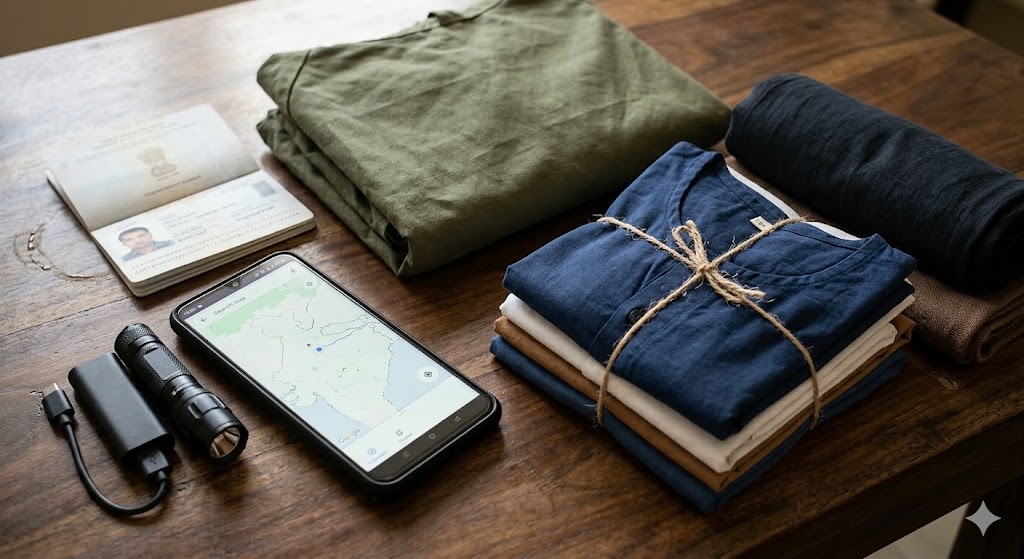 Travel basics prepared for a disciplined pilgrimage departure